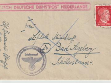 DDP Niederlande, Mi. 788 Nijmegen 13.5.44, DS Der Reichskommissar für die besetzten niederländischen Gebiete