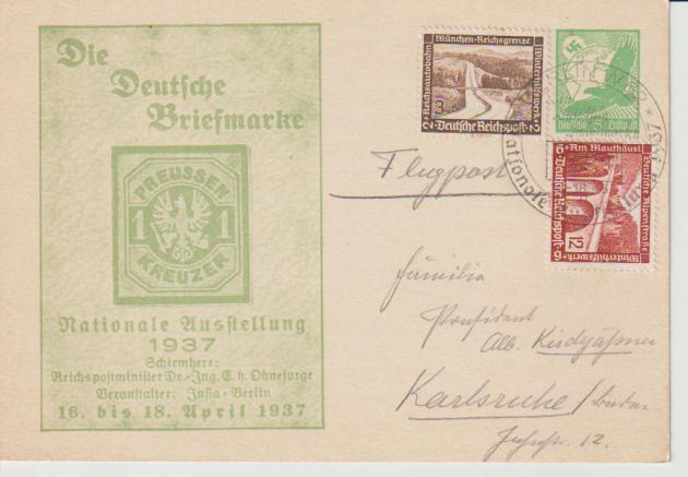 PP, Die Deutsche Briefmarke, Nat.Ausst. 1937, SST Berlin