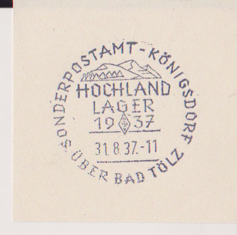 SST SonderPA Königsdorf über Bad Tölz/Hochlandlager (HJ), 31.8.37