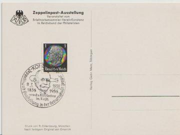 SST/SOK Konstanz 8.7.38, Zeppelinpost-Ausstellung